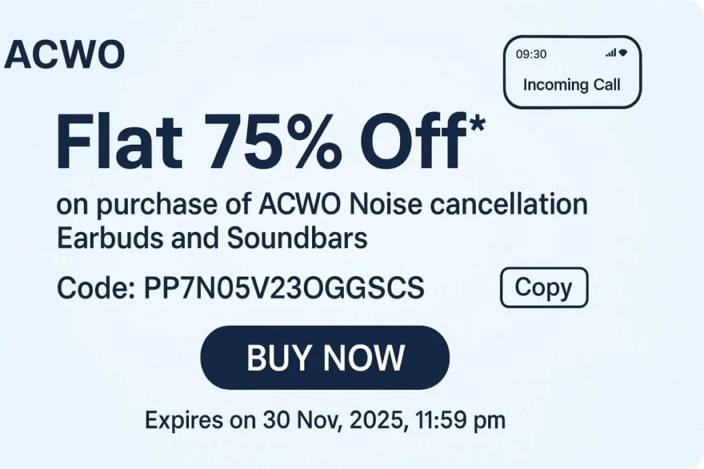 ACWO Noise Cancellation Earbuds and Soundbars Offer Powerful 75% Off Deal