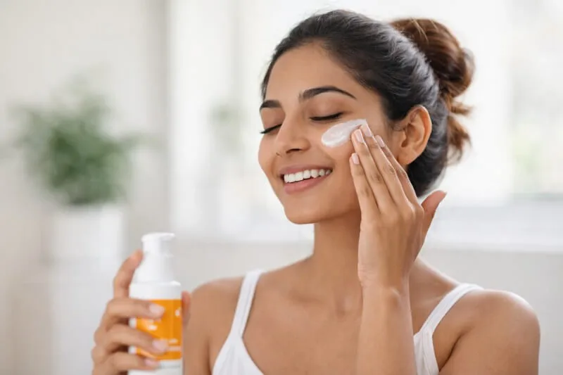daily skincare routine with sunscreen in india
