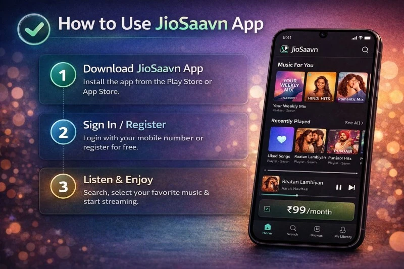 how to use jiosaavn app step by step guide