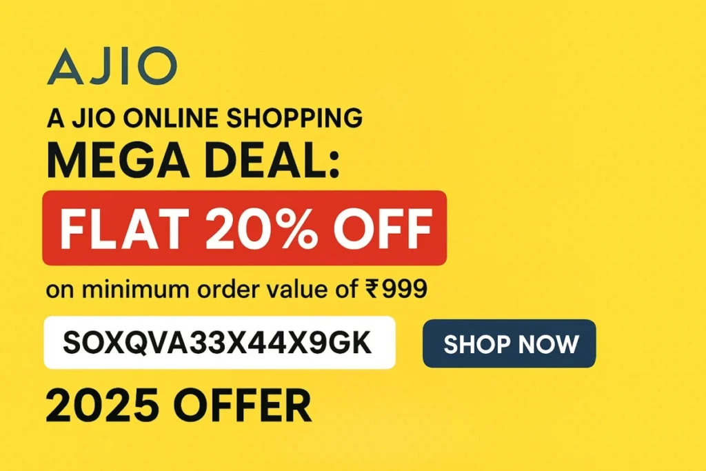 A Jio Online Shopping Powerful Deal Flat 20% OFF 2025 Offer