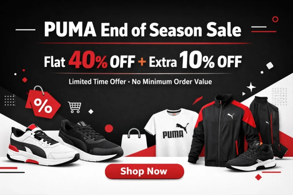 Puma Coupon Code for End of Season Sale – Save 40% + Extra 10%