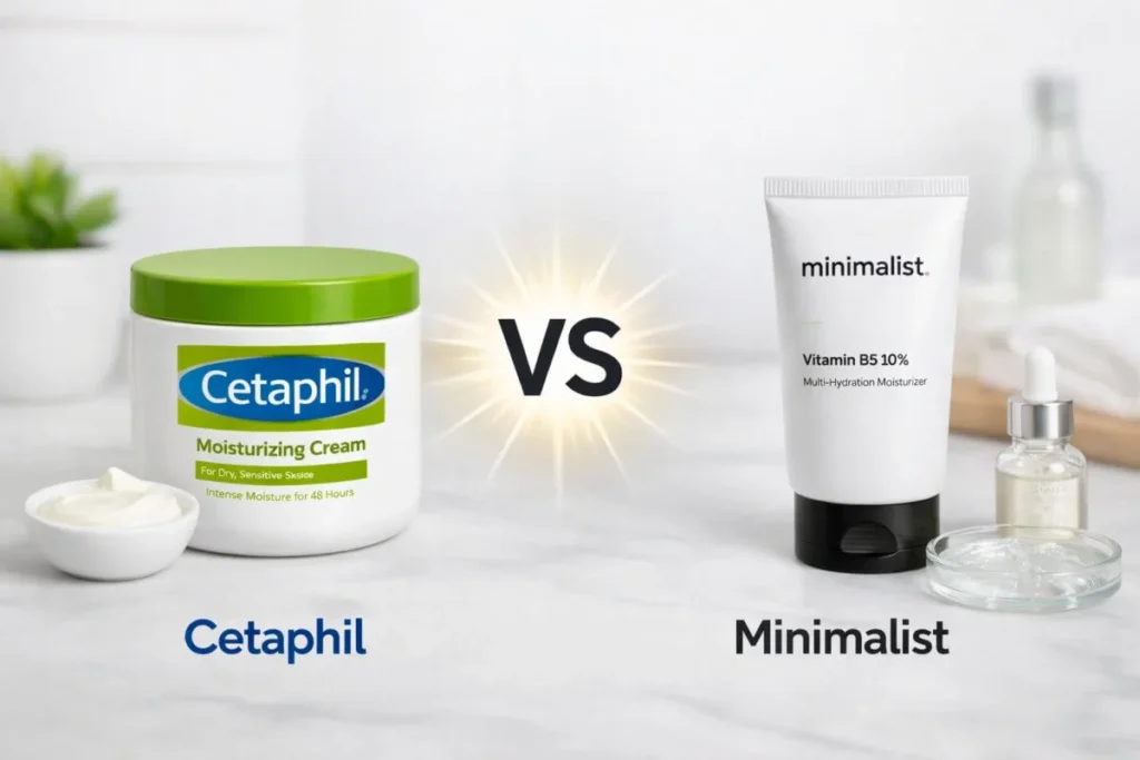cetaphil vs minimalist moisturizer comparison
