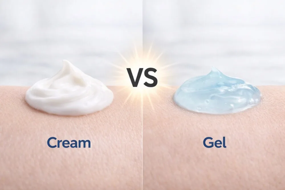 cream vs gel moisturizer texture difference