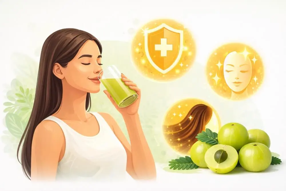 Dabur Amla Juice benefits for immunity hair skin wellness