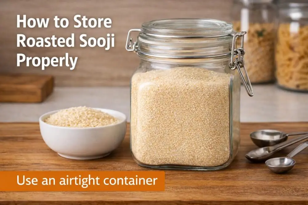 How to store roasted sooji properly
