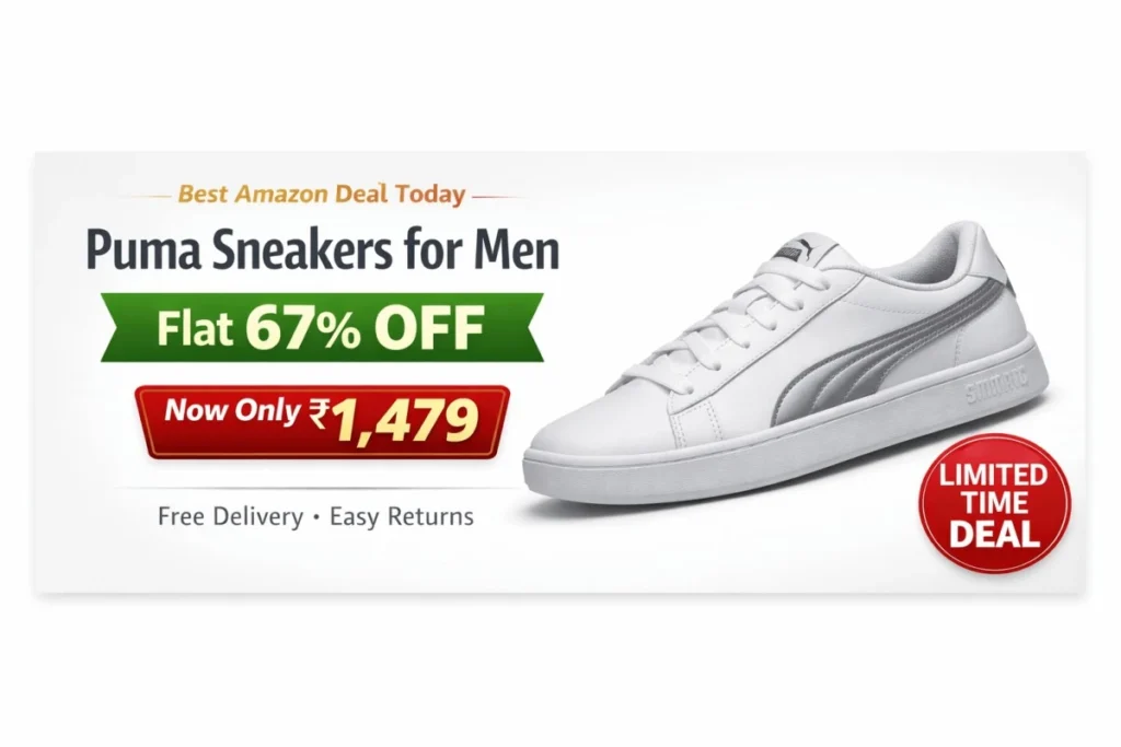 Puma Sneakers for Men Amazon Deal – 67% OFF Today Price ₹1479