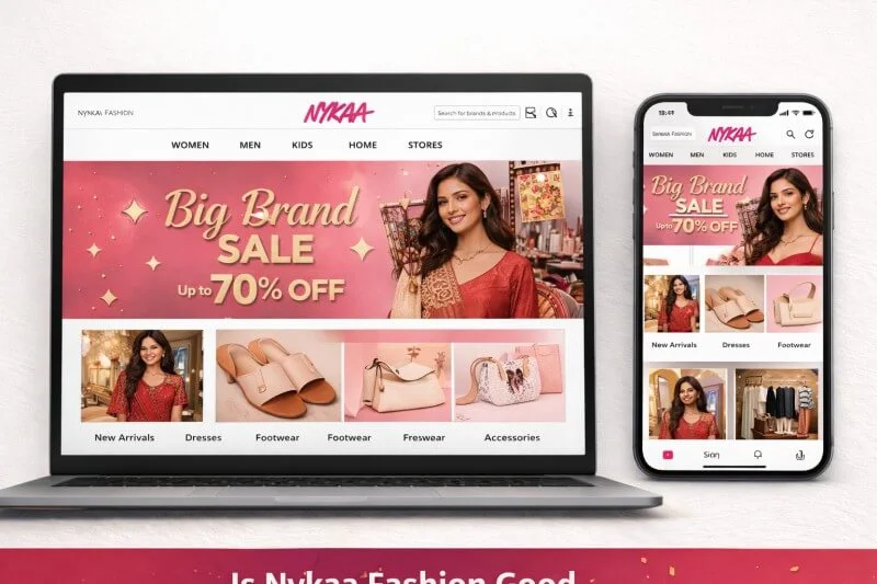 Nykaa Fashion official website interface