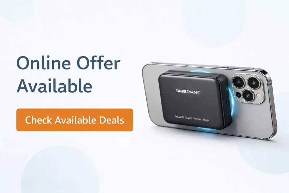 Online offer available on Ambrane MagSafe power bank
