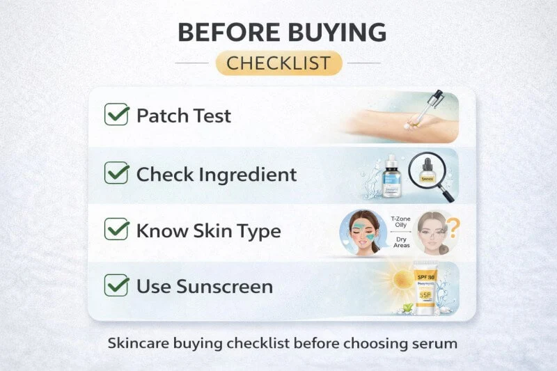 Skincare buying checklist before choosing serum