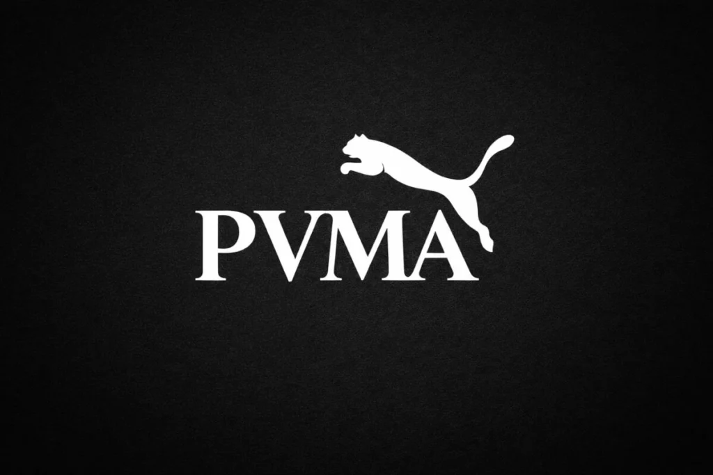 PVMA logo in Roman style typography with bold lettering