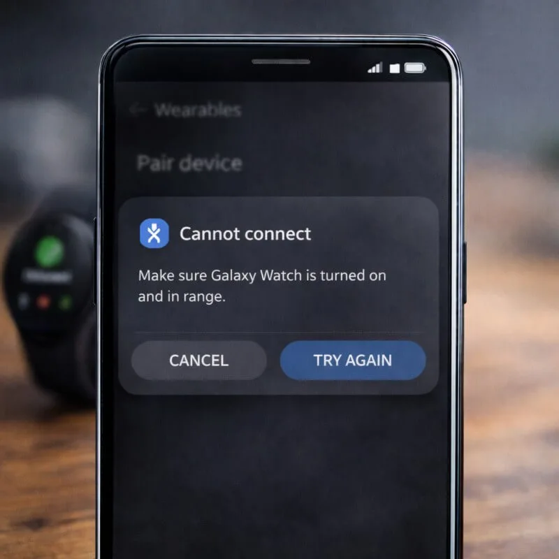 smartwatch not connecting bluetooth issue