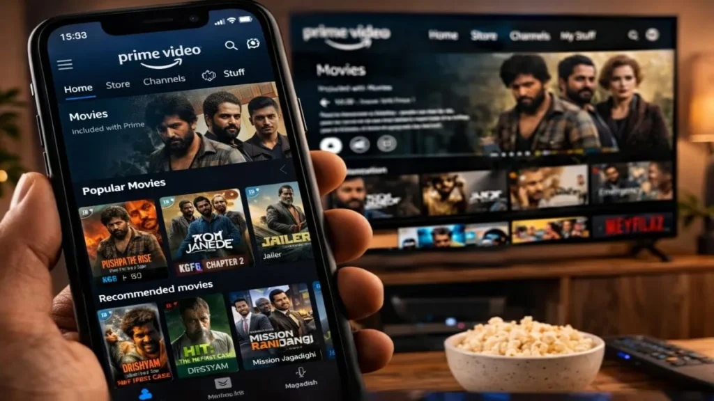Amazon Prime Video app movies interface