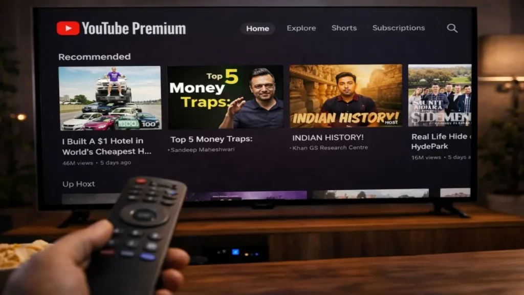 YouTube premium video streaming platform