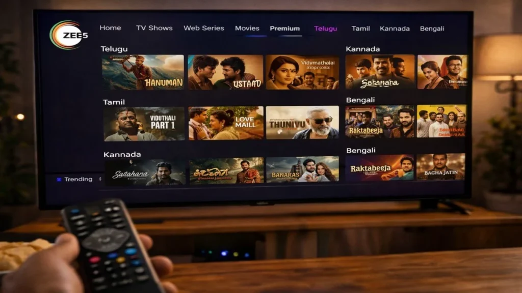 ZEE5 Indian regional OTT content platform