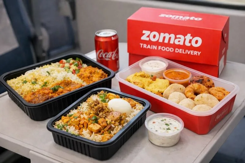 food options available in train zomato delivery
