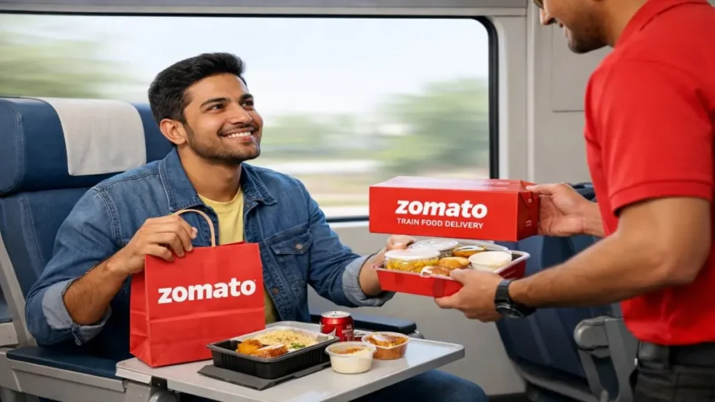 how to order food in train from zomato seat delivery