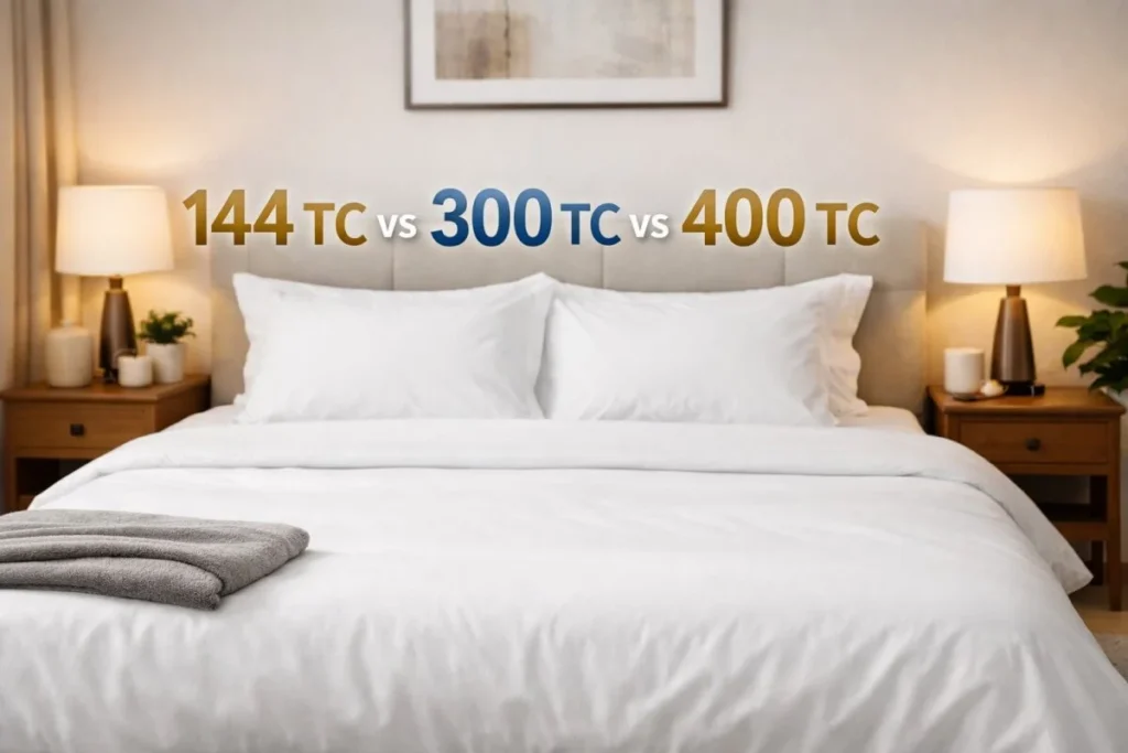 what is tc in bedsheet comparison 144 tc 300 tc 400 tc