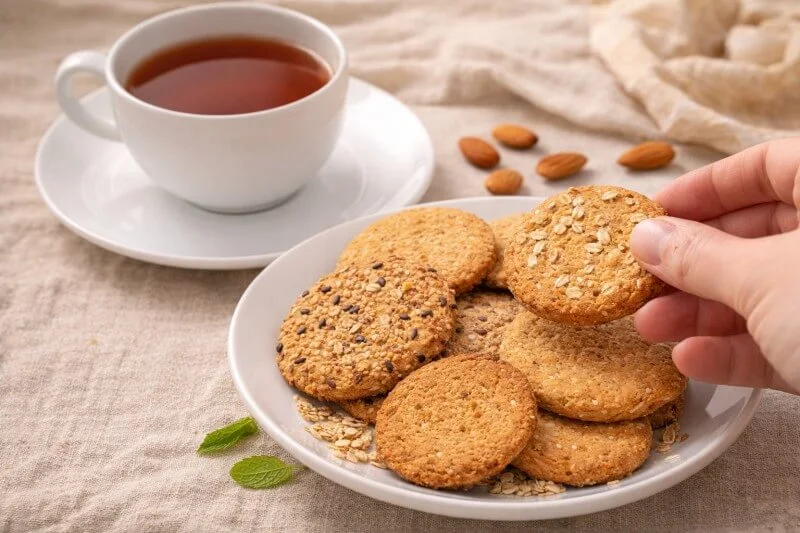 healthy biscuit with tea evening snack India