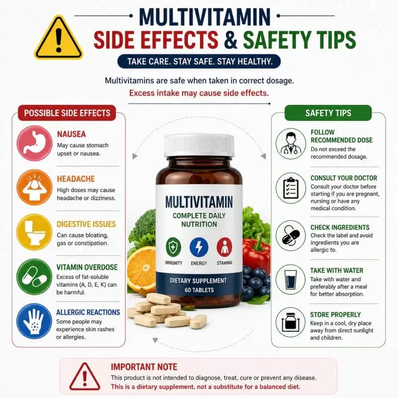 multivitamin side effects and safety tips