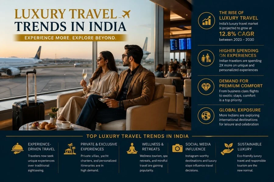 Growing luxury travel trend among Indian travelers