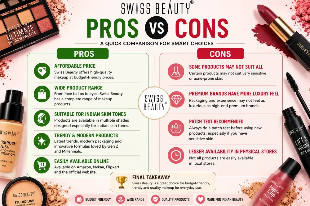 Swiss Beauty pros and cons comparison