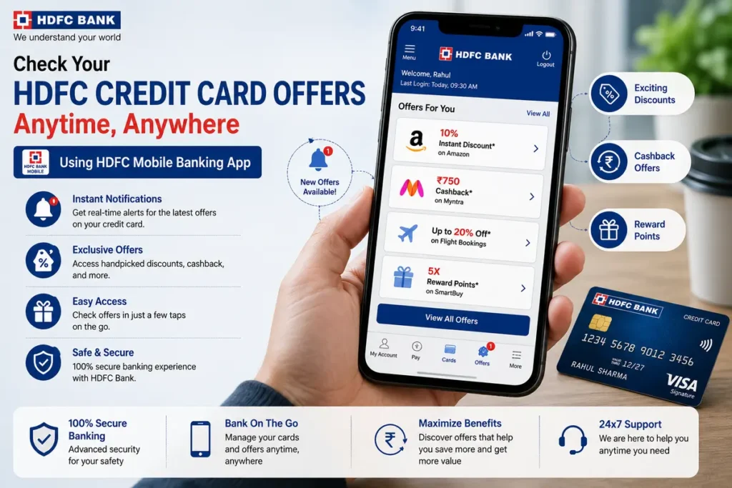 Check HDFC Credit Card Offers Using Mobile App