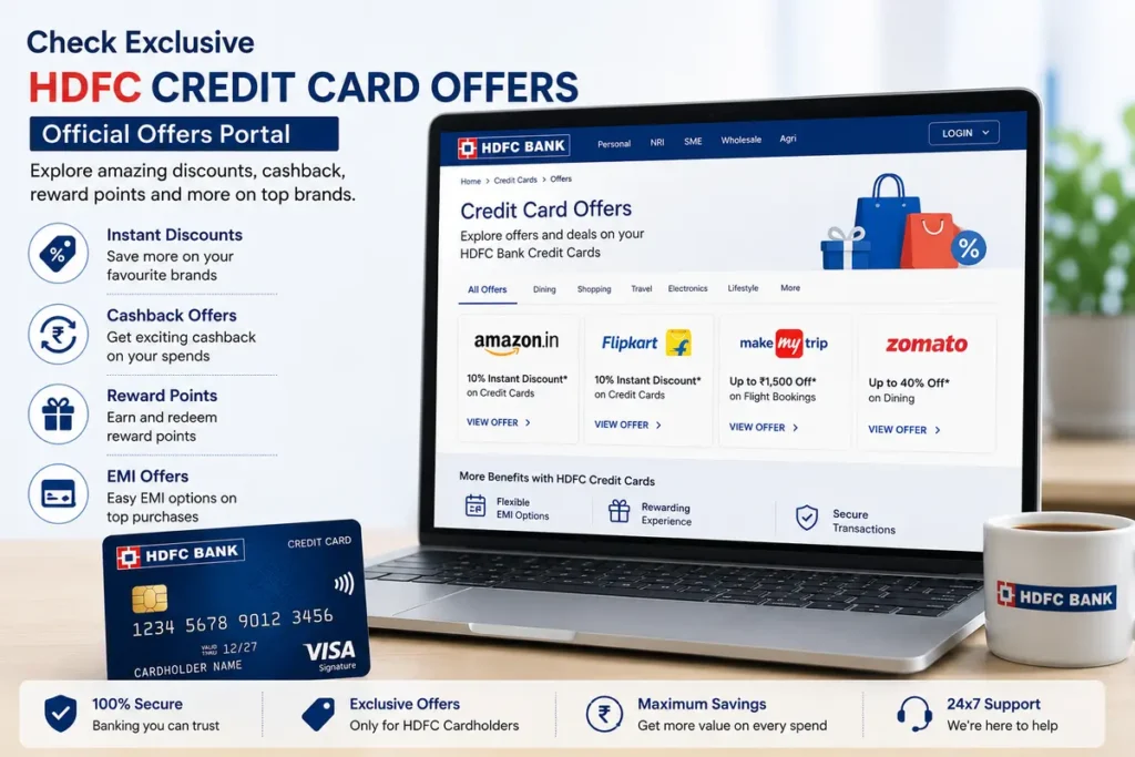 HDFC Credit Card Offers Portal Illustration