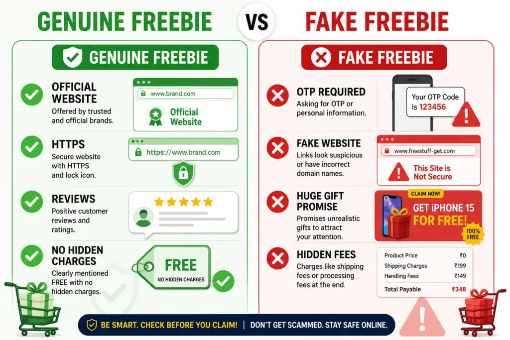 Genuine Freebie vs Fake Freebie